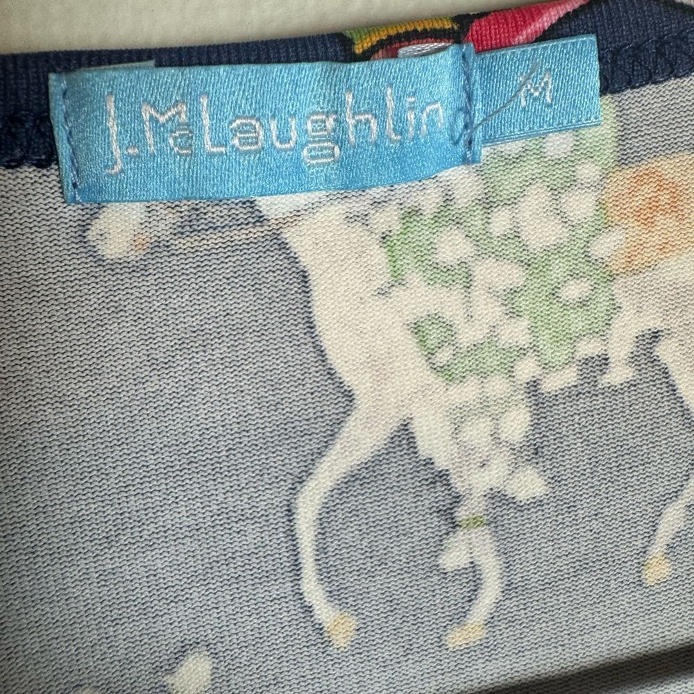 J.McLaughlin Racehorse Equestrian Jockey Short Sleeve Top Kentucky Derby M - Picture 4 of 5